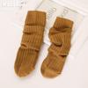 Calcetines para Bebé de Primavera y Otoño, Calcetines Infantiles de Colores Caramelo, Calcetines Lisos Gruesos a Rayas de Media Pantorrilla, Calcetines de Algodón, Calcetines Flojos Infantiles