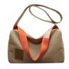 Bolsa Retrô de Grande Capacidade para Mulheres 2025 Nova Bolsa Tote Simples de Lona Estudante Aula Ombro Único Transversal Bolsa Feminina
