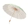 Paraguas de 16 varillas con recubrimiento de color, ampliado, a prueba de viento, a prueba de sol, protector UV, plegable, doble uso para lluvia y sol, sombrilla para estudiantes