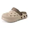Sapatos Masculinos de Verão com Furos Baotou Aumentadores de Altura Antiderrapantes para Exterior Chinelos EVA Resistentes ao Desgaste Respiráveis Inodoros Sandálias de Dedo para Praia