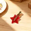 Pinza para el Cabello con Bandera Americana Transfronteriza, Pasador con Forma de Corazón y Estrella para el Día de la Independencia, Pinza de Tiburón para Recogido en la Parte Trasera de la Cabeza, Accesorio para el Cabello Festivo