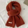 Cachecol 100% Lã Pura de Alta Qualidade para Mulheres no Inverno, Quente, Tricô Simples, Cachecol Versátil Estilo Coreano Cor Sólida para Casais