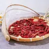 Cesta de Malla Tejida de Bambú para Secar Alimentos Caseros, Panes al Vapor, Cesta de Almacenamiento a Prueba de Moscas, Cesta de Bambú a Prueba de Insectos, Recogedor de Polvo