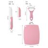 Juego Cerámico de Tres Piezas para el Hogar, Cocina y Dormitorio: Tabla de cortar, Cuchillo para frutas, Tabla de cortar simple multifuncional, Set de peladores