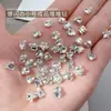 Estilo Similar al Libro Rojo Agua Hervida Apilada Diamante Brillante Caramelo de Roca Cuadrado Gordo Almohada Uña Postiza Acabada con Forma Diamante Bola Joyería
