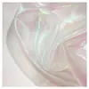 Láser Puntual Hilo Fantasma Alta Densidad Suave Colorida Organza Tela Cáscara Brillo Boda Escenario Tela