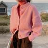 Camisola Feminina Estilo Hong Kong Outono e Inverno Feminino Solto Estilo Coreano ins Elegante Estilo Preguiçoso Estilo Japonês Jaqueta Cardigan de Malha