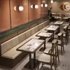 Nuevo Restaurante Hunanés de Estilo Chino Sofá de Cabina Montado en la Pared Restaurante Temático Restaurante de Hot Pot Restaurante de Barbacoa Combinación de Mesa y Silla de Pizarra