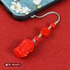 Atacado Natural Original Alto Conteúdo Cinábrio Vermelho Imperador Areia Zakiram Pingente para Celular Chaveiro Bolsa Pendente Joias