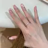 Anillo Abierto de Perla Barroca Francesa Diseño de Nicho para Mujer Anillo Apilable para Dedo Índice Anillo Pulsera de Lujo Ligero de Gama Alta