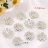 Chapado en Oro de 18k Colorido y Duradero Base de Flor para Pulsera DIY Base de Flor Hueca con Pétalos Cuentas Espaciadoras Tapa de Flor Paquete de Materiales para Accesorios de Joyería