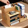 Estante para Archivos A4 Estante para Archivos de Escritorio Estante para Datos con Múltiples Compartimentos Estante de Archivos de Madera de Varias Capas Soportes Venta al por Mayor de Fábrica