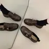 Mocasines retro para mujer estilo brogue con plataforma interior, correa de hebilla, versátiles zapatos de cuero estilo británico