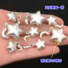 Pingente Estrela e Lua de Origami em Prata Pura S999 Joias de Cristal Pulseira Tecida à Mão Colar Acessórios DIY Feitos à Mão