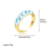 Anel Pintura Esmalte Vintage Padrão Azul e Branco Óleo para Mulheres, Novo Estilo Chinês Aberto Moda Personalidade Irregular Anel Transfronteiriço