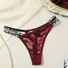 Ropa interior sexy de malla floral transpirable ultradelgada para mujer, de comercio exterior europeo y americano transfronterizo, pura deseo, de cintura media, transpirable