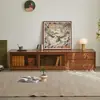 Juego de Mesa de Centro y Mueble de TV, Estilo Lujo Ligero para Sala de Estar, Adecuado para Apartamentos Pequeños, Hecho de Madera Maciza, Estilo Chino Nuevo, Mueble de TV Completamente Ensamblado para Dormitorio