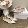 Zapatos de tacón bajo estilo francés, punta fina y escotados para mujer, Nuevos Zapatos de Verano 2026 estilo Hada para Combinar con Vestidos, Suaves Zapatos Mary Jane de Piel
