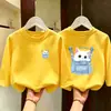 Camiseta de manga larga para niña, algodón puro, nueva y elegante camiseta de otoño para niños 2026, camiseta básica de otoño para niña pequeña