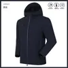 Chaqueta softshell con capucha para hombre, cálida y cortavientos, chaqueta deportiva para exteriores, ligera, transpirable, modelo con tecnología de aislamiento térmico