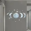Pegatinas de Luna Espejo Transfronterizas DIY Pegatinas de Plástico para Pared Arte de Pared Mural Calcomanía Baño Dormitorio Decoración del Hogar