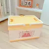 Nueva Cesta Portátil Plegable para Camping al Aire Libre, Picnic, Caja de Almacenamiento Portátil de Plástico con Tapa, Cesta de Almacenamiento Kuromi