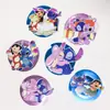 Nuevas Decoraciones Colgantes Espirales Temáticas de Fiesta de Cumpleaños de Lilo y Stitch en Tonos Rosas y Azules