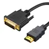 Cable HDMI a DVI 24+1 Cable de Conversión Bidireccional para Conexión de Computadora y Monitor de TV Cable de Alta Definición DVI a HDMI