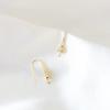 Oro cobre 18K retención de color 14k gancho simple para la oreja incrustado cinturón de circón colgante diy Joyería hecha a mano aretes material de accesorios