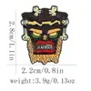 Broche Divertido Estilo Salvaje Tribal Primitivo Insignia de Metal Pintada Decoración de Joyería Pin Insignia para Ropa Corsage