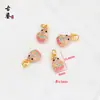 Guochao Método Antiguo Tibetano Esmalte Azul Quemado con Oro Colgante Zaji Lham Accesorios para Pulsera Collar DIY Abalorios Venta al por Mayor