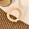 Elásticos de Cabelo de Alta Qualidade Estilo Coreano, Cordas de Cabelo Simples Feitas à Mão, Faixas de Cabelo Elegantes de Cor Sólida, Elásticos Versáteis Plissados para Rabo de Cavalo