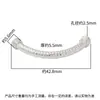 Media pulsera de plata de ley 925 lisa hecha a mano con textura martillada, tubo curvo con superficie martillada, accesorios para pulsera de cristal y plata DIY