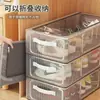 Caixa Dobrável para Armazenamento de Sapatos Doméstico, Transparente e Visível, Sem Necessidade de Instalação, Caixa de Sapatos para Debaixo da Cama com Estrutura de Aço Espessada, Cesto Dobrável para Armazenamento