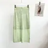 Cardigã de malha oca em veludo verde com mistura de tencel e linho, estilo celebridade, nova coleção de verão 2026