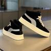 Otoño e Invierno zapatillas de caña alta de suela blanda con forro polar, zapatos nuevos de moda casual para hombre, zapatillas realzadas antideslizantes que combinan con todo, zapatos de hombre