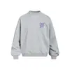 Sudadera para hombre con estampado de letra creativa personalizada, top holgado casual de cuello redondo, camiseta deportiva estilo callejero americano para primavera y otoño