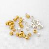 Contas Facetadas Preservadoras de Cor de Ouro 18K Corte Poligonal Contas Soltas Contas Espaçadoras Contas Losango Acessórios de Joalheria para Miçangas