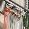 Varal de roupas para janelas, uma ferramenta mágica para secar roupas em grades de prédios altos, pequeno varal externo para toalhas e sapatos