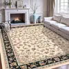 Alfombra transfronteriza estilo europeo para decoración de sala de estar, alfombra para sofá y mesa de centro, tapete de piso de cachemira sintética para uso doméstico, alfombra antideslizante de cobertura total para áreas grandes