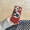 Soporte Magnético Rojo de Año Nuevo con Diamantes Brillantes en Forma de Corazón para Funda de Teléfono Apple 17Promax, Adecuado para 16Pro Doble Capa 15P