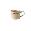 Taza pintada con engobe estilo chino, taza de cerámica floral retro con asa, adecuada para uso en la oficina o en casa, para beber agua o café
