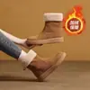 Nuevas Botas de Nieve Clásicas de Suela Gruesa para Mujer Otoño e Invierno 2025, Botines de Invierno con Terciopelo y Piel, Botas de Algodón Cálidas y Antideslizantes