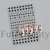 FULL BEAUTY pegatinas de arte para uñas transfronterizas francesas dulces simples corazón negro lunares plateados pegatinas de arte para uñas