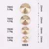 Botones pequeños estilo Chanel, cónicos, multicapa, cosidos a mano, adecuados para ropa, gabardinas, prendas de abrigo, suéteres y prendas de punto; botones metálicos