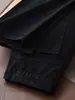 Jeans Blancos de Alta Gama para Hombre de Primavera y Otoño, Pantalones de Algodón Puro de Pierna Ancha para Hombre, Nuevos Pantalones Rectos Holgados de Otoño e Invierno 2026