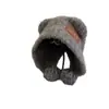 Gorro de Punto con Parche de Orejas de Oso Lindo Estilo Japonés para Mujer, Cálido para Otoño e Invierno Protección para las Orejas Circunferencia de Cabeza Grande Gorro de Punto con Pompón