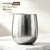 Conjunto de Presente de Caneca de Ovo de Dragão Dupla Camada Isolada em Titânio Puro, Caneca de Cerveja com Cubo de Gelo, Caneca de Chá para Exterior, Caneca de Leite, Caneca de Titânio no Atacado
