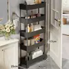 Prateleira de chão para banheiro para uso doméstico, estante de canto multifuncional para o lavabo, ferramenta mágica preenchedora de vãos sem furar