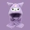 Sombrero, Bufanda y Guantes Todo en Uno Sanrio para Niños, Sombrero a Prueba de Viento para Niños y Niñas, Sombrero de Felpa Grueso y Cálido para Invierno